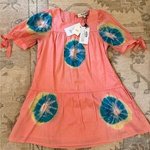 Sea NY Lourdes Girls dress Pink and Blue Tie-Dye Kids Dress